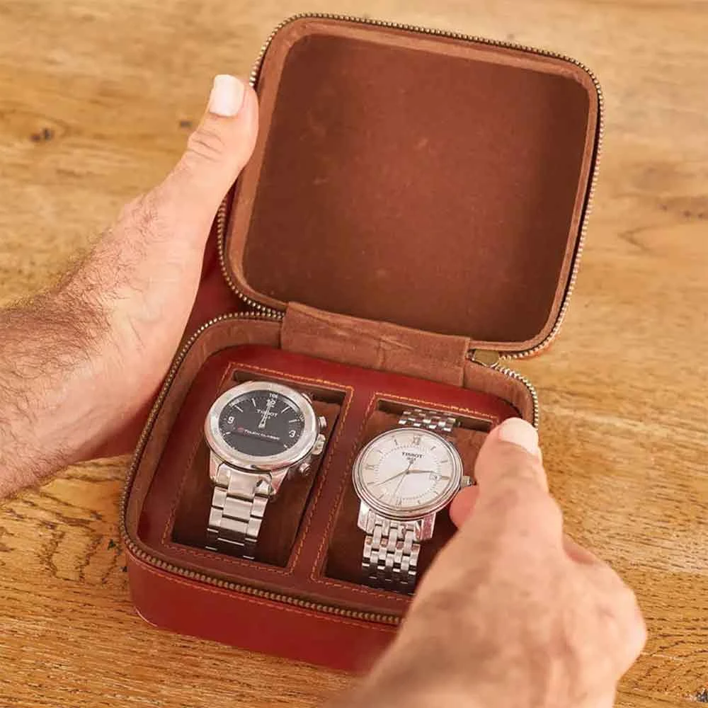 Yellow Octopus Personalised Personalised Birthday Gifts Personalised Vegan Leather Watch Case - Initials 4 Yellow Octopus Personalised Personalised Birthday Gifts Personalised Vegan Leather Watch Case - Initials