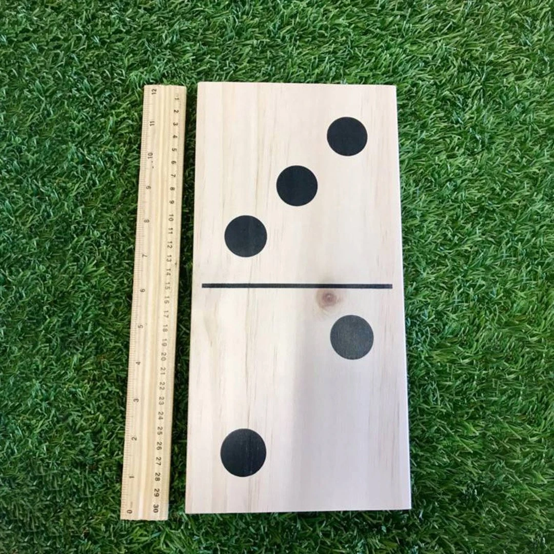 Jenjo Giant Wooden Dominoes 28pc Party Games 3 Jenjo Giant Wooden Dominoes 28pc Party Games