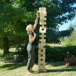Jenjo Giant Wooden Stacking Tower Blocks Outdoor Game Giant Products