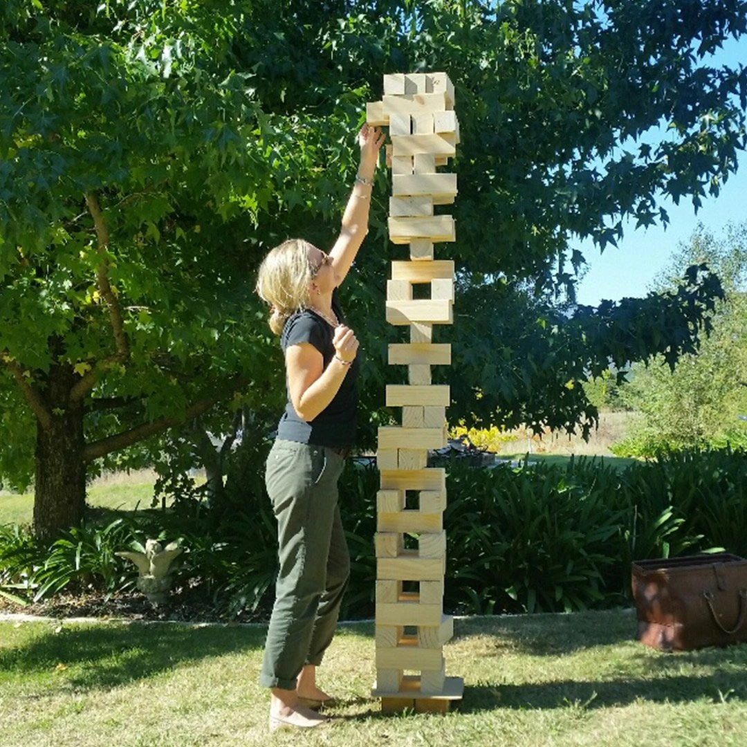 Jenjo Giant Wooden Stacking Tower Blocks Outdoor Game Giant Products 1 Jenjo Giant Wooden Stacking Tower Blocks Outdoor Game Giant Products