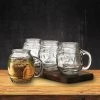 Sheldon & Hammond Beer Gifts Set Of 4 Glass Barrel Mugs
