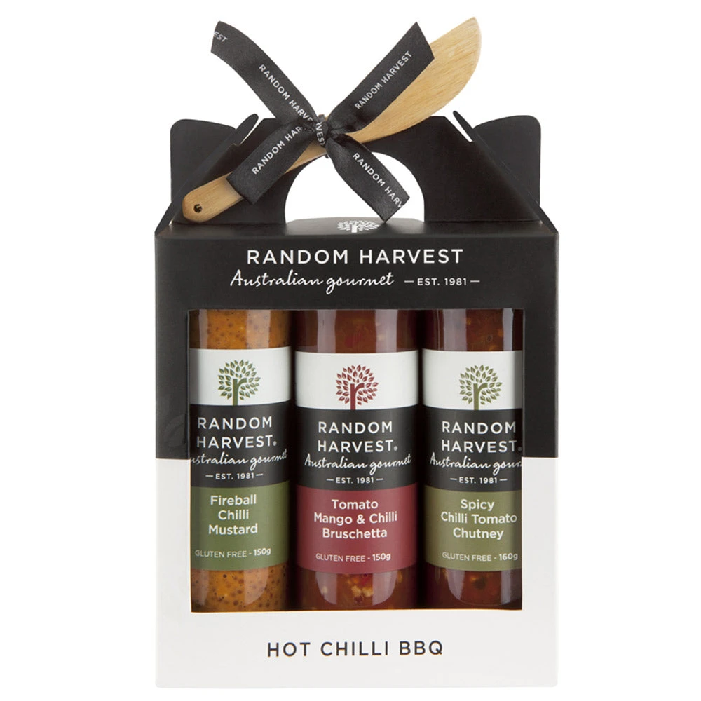 Random Harvest Hot Chilli BBQ Sauce Set BBQ Gifts 2 Random Harvest Hot Chilli BBQ Sauce Set BBQ Gifts