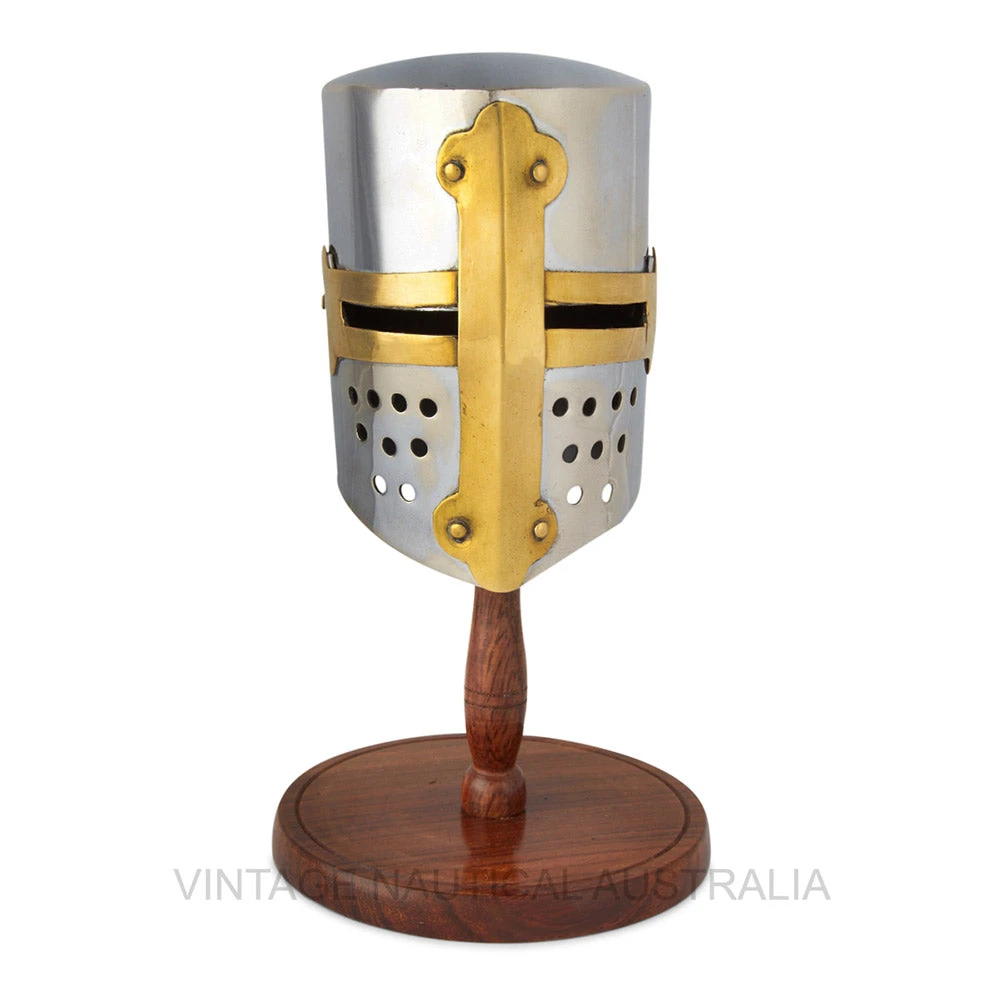 Vintage Nautical Man Cave Gifts Miniature Medieval Crusader Knight Helmet 6 Vintage Nautical Man Cave Gifts Miniature Medieval Crusader Knight Helmet