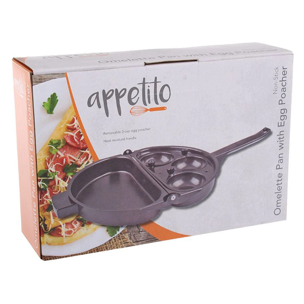 Donaldson Non-Stick Omelette Pan With Egg Poacher 3 Donaldson Non-Stick Omelette Pan With Egg Poacher