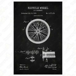 Yellow Octopus Exclusives - Prints Man Cave Gifts Bicycle Patent Prints Wall Art | Set Of 3