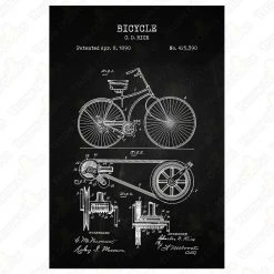 Yellow Octopus Exclusives - Prints Man Cave Gifts Bicycle Patent Prints Wall Art | Set Of 3