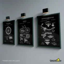 Yellow Octopus Exclusives - Prints Man Cave Gifts Bicycle Patent Prints Wall Art | Set Of 3
