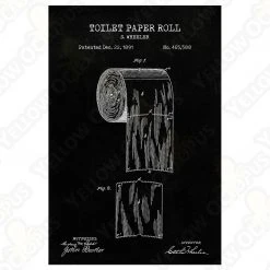 Yellow Octopus Exclusives - Prints Man Cave Gifts Toilet Patent Prints Wall Art | Set Of 3