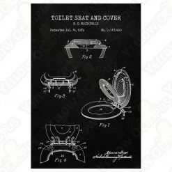 Yellow Octopus Exclusives - Prints Man Cave Gifts Toilet Patent Prints Wall Art | Set Of 3