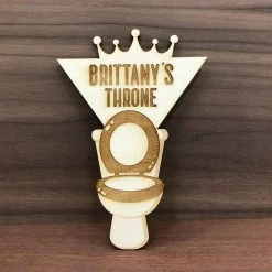 Yellow Octopus Personalised Personalised Funny Throne Toilet Door Sign