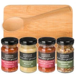 Random Harvest Picnic Cheese Board & Sauces Gift Set Foodie