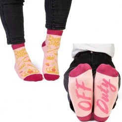 Mdi Gifts For Sisters Glittery Queen Mum Off Duty Non-Slip Socks