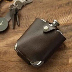 Little Global Travel Gifts Stainless Steel Flask With Travelling Pouch