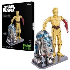 Divisible By Zero Star Wars R2-D2 & C-3PO Metal Model Kit | Metal Earth