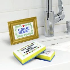 IsAlbi Subversive Cross Stitch Dish Sponges Gifts For Grandmas