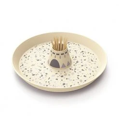 Optoco Foodie Teepee Tipi Snack Dish With Toothpick Holder
