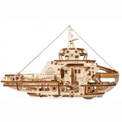 Ugears Mechanical Tugboat Model Kit Man Cave Gifts