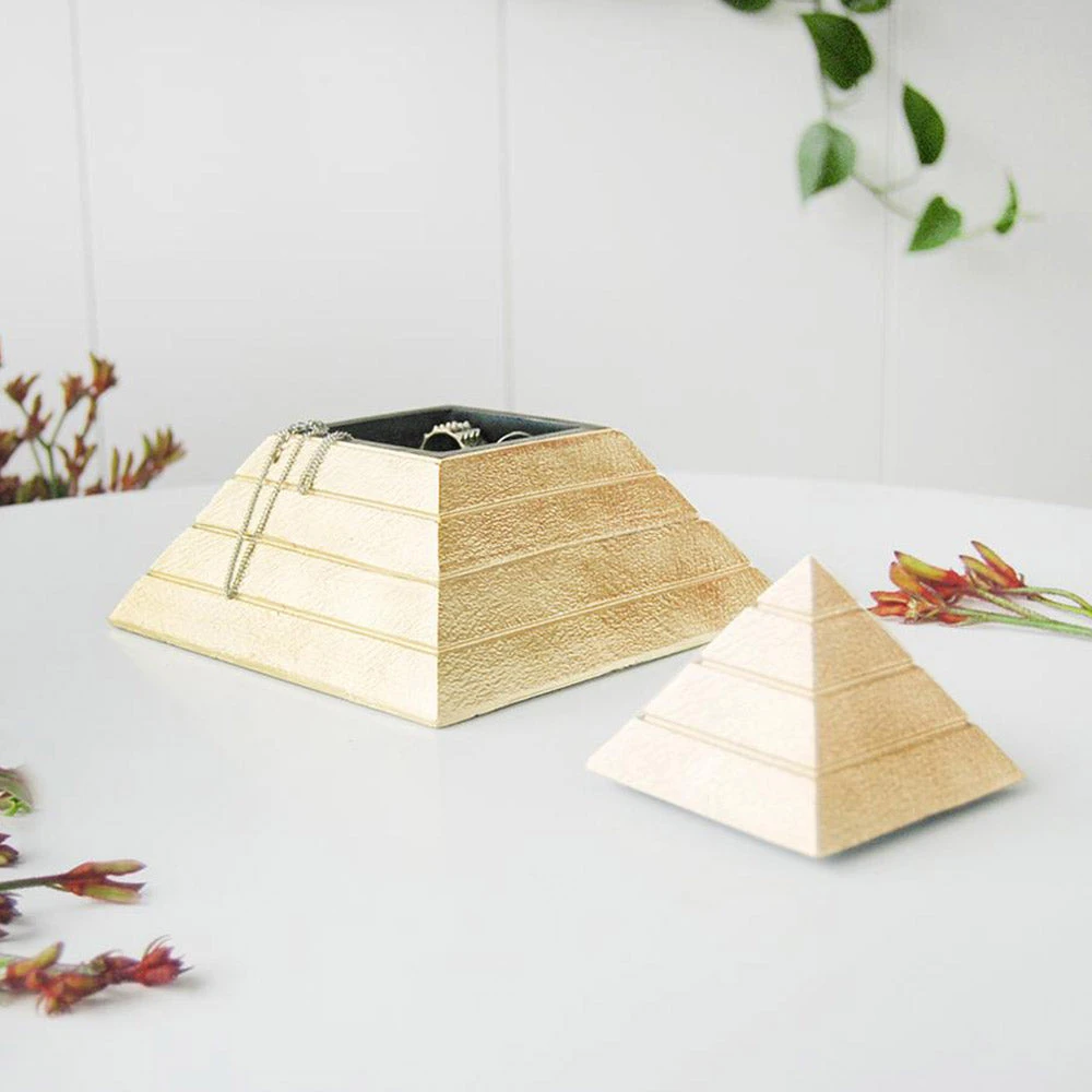 White Moose Gifts For Wives Gold Pyramid Jewellery Storage Box 1 White Moose Gifts For Wives Gold Pyramid Jewellery Storage Box