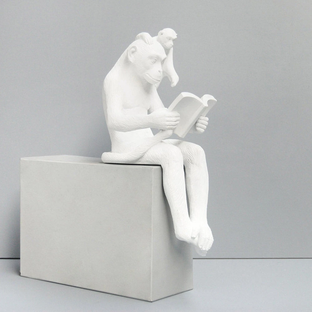 Shelf Monkeys Decor | White Moose For Dad 3 Shelf Monkeys Decor | White Moose For Dad