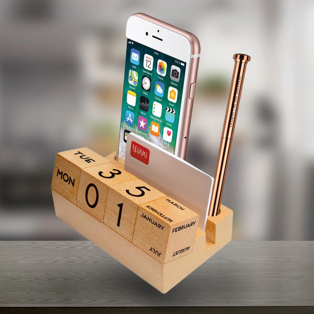 Paperie Wooden Calendar & Desk Tidy Office Gifts 1 Paperie Wooden Calendar & Desk Tidy Office Gifts