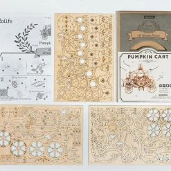 BubblesUp Pumpkin Cart Wooden Model Kit