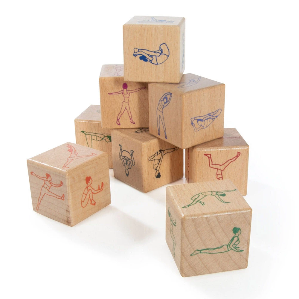 IsAlbi Sports And Outdoors Wooden Yoga Dice Set 2 IsAlbi Sports And Outdoors Wooden Yoga Dice Set