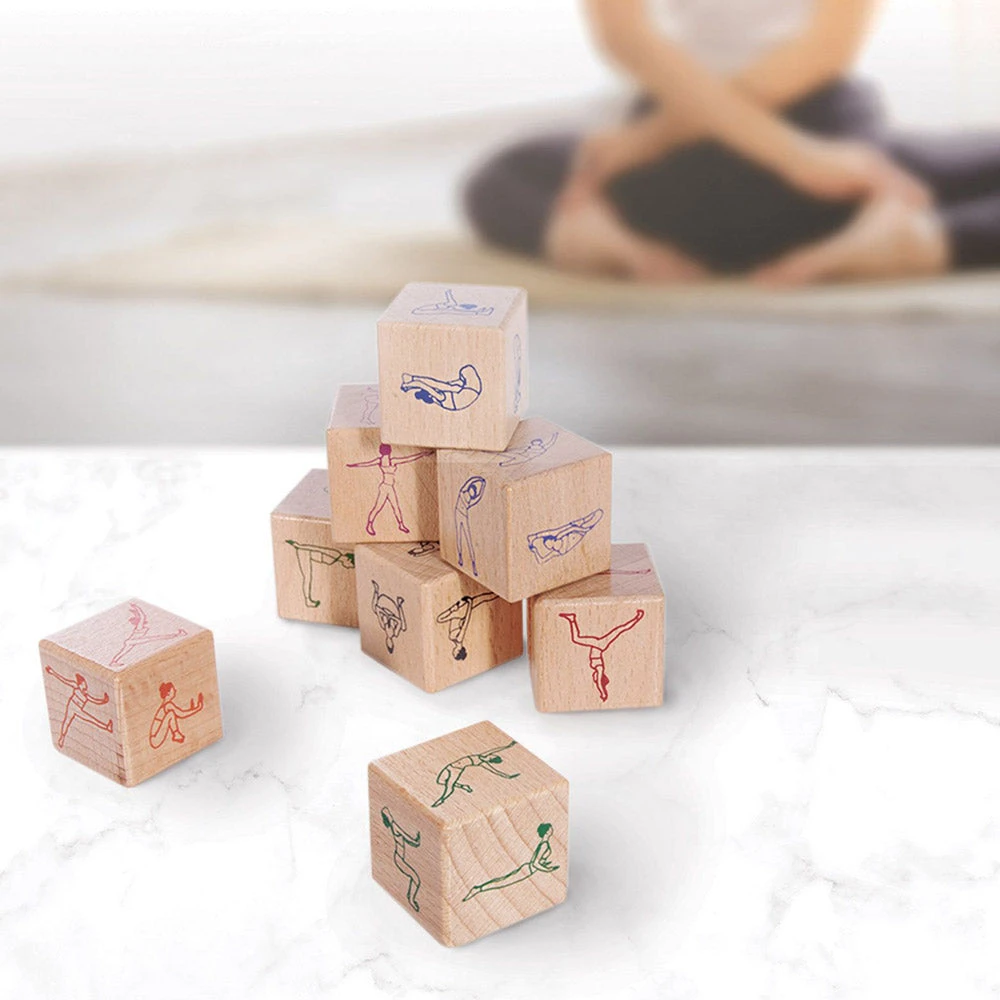 IsAlbi Sports And Outdoors Wooden Yoga Dice Set 3 IsAlbi Sports And Outdoors Wooden Yoga Dice Set