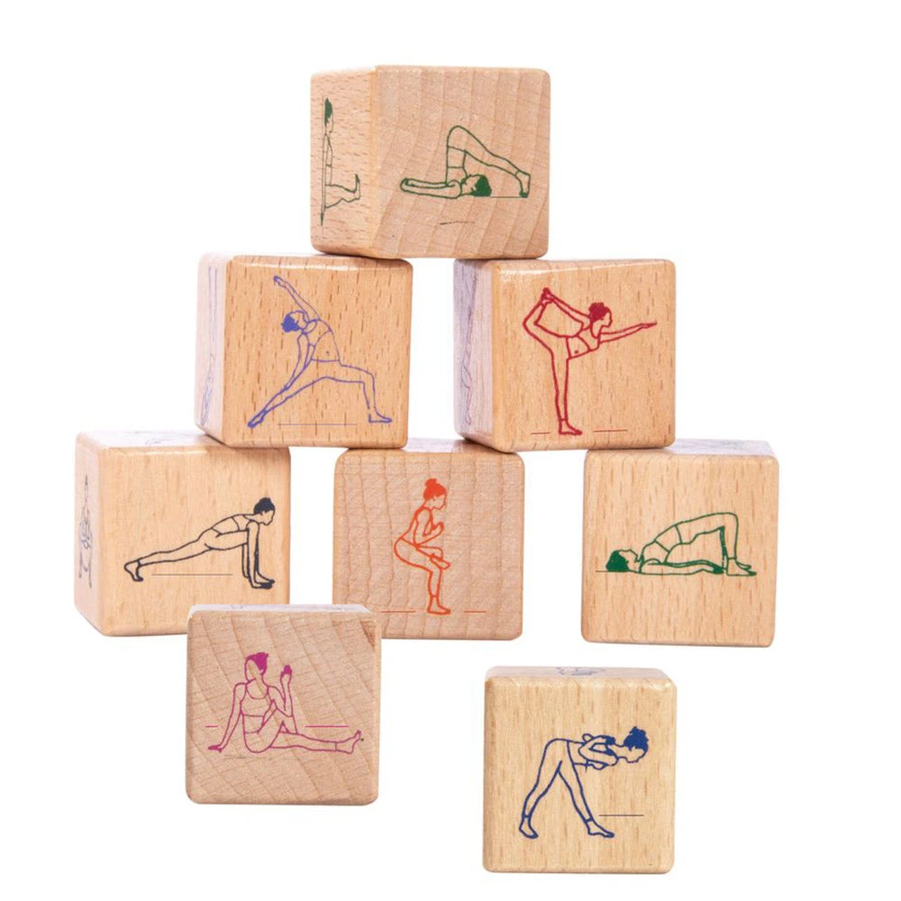 IsAlbi Sports And Outdoors Wooden Yoga Dice Set 5 IsAlbi Sports And Outdoors Wooden Yoga Dice Set