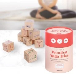 IsAlbi Sports And Outdoors Wooden Yoga Dice Set