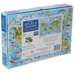 Brumby Sunstate Science STEM Toys The World: Atlas Map & 300pc Jigsaw Puzzle
