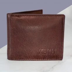 Yellow Octopus Personalised Executive Gifts Personalised Brown Leather Wallet