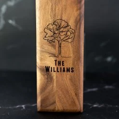 Yellow Octopus Personalised Personalised Baguette Paddle Serving Board - Tree Design Foodie