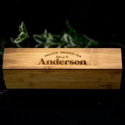 Yellow Octopus Personalised Personalised Bamboo Tea Box - Proper-tea Gifts For Sisters