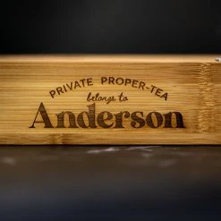 Yellow Octopus Personalised Personalised Bamboo Tea Box - Proper-tea Gifts For Sisters